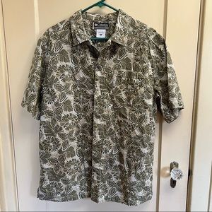 Columbia Mens M Shirt Sleeve Shirt with Hawaiian Style Print